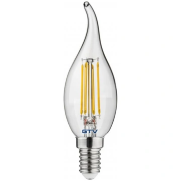 Gtv LED spuldze E14, LD-C35FLE4-30L, 4 W, 420 lm, 