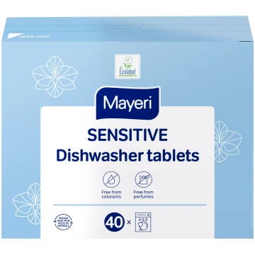 MAYERI Hipoalerģisks Sensitive tabletes trauku maz