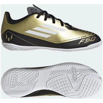 Adidas F50 CLUB IN J MESSI GOLDMT/FTWWH