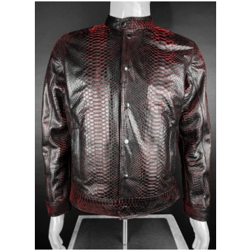 BLACK/RED PYTHON JACKET LuxxeMx