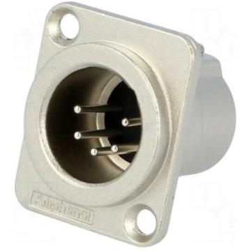 Socket | XLR | male | PIN: 5 | straight | turned c
