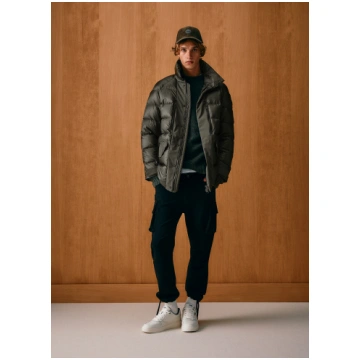 Down jacket with technical fabric details COLMAR