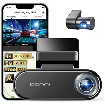 DDPAI 4K Dash Cam Automašīnas priekšējā aizmugurēj