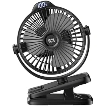 Minthouz galda ventilators ar klipsi, 8000 mAh USB