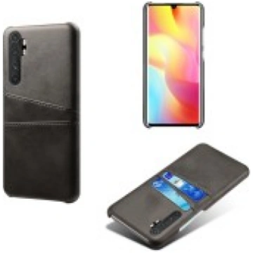 Double Card Slots PU Leather Coated PC Back Case p