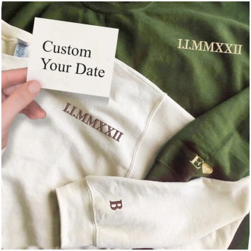 Sudadera con capucha personalizada con números rom