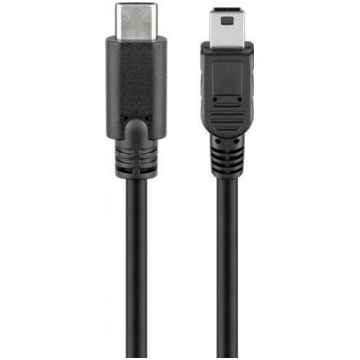 Kabel USB Goobay USB-C - miniUSB 0.5 m Czarny (JAB
