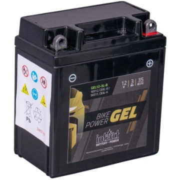 Motocikla akumulators IntAct Bike Power, 12 V, 3 A
