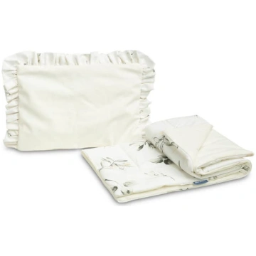 Sensillo VELVET TROLLEY SET WITH FLOUNCE OLIVE CRE