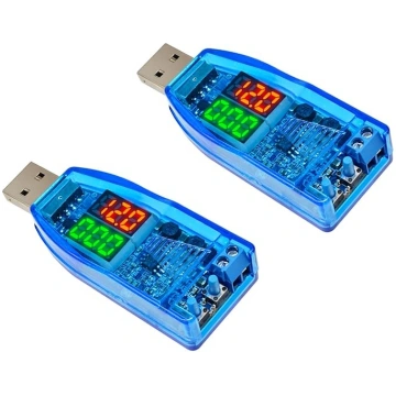 2 gab Dual LED DC-DC 5V līdz 1V-24V USB Step Up Do