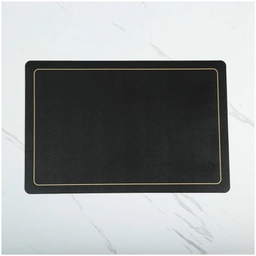 Rectangular Leather Place Mats, Set of 2, Heat Res