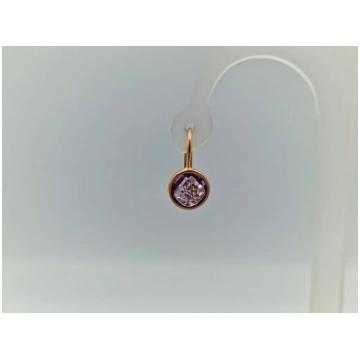 Lietots - Zelta auskari ar ametistu, 2.23 g (P9378