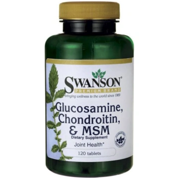 SWANSON Glukozamīns, Hondroitīns un MSM N120