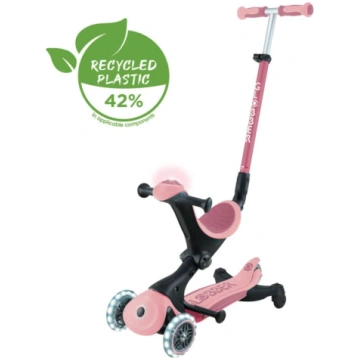 Paspirtukas GLOBBER Go Up Deluxe Lights pastelinis