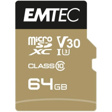 Emtec MicroSDXC 64GB UHS-I U3 V30 A1 SpeedIN Pro