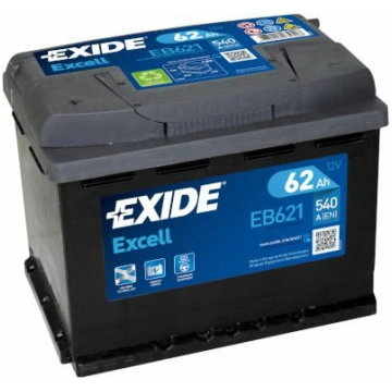Akumulators Exide Excell EB621, 12 V, 55 Ah, 620 A