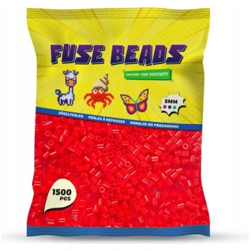 Sarkanas gludināmās pērlītes Benny Beads 1500 gab.