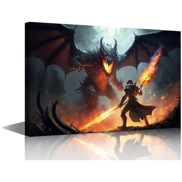 TISHIRON Dragon Pictures for Living Room Wall Deco