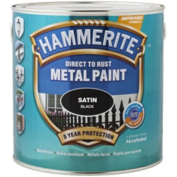 Hammerite PAINT HAMMERITE SATEEN BLACK 250ML | 501