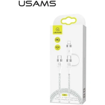 USAMS Kabel pleciony U31 USB-C na USB-C lightning 