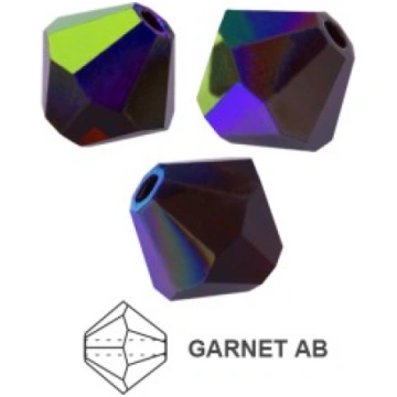 Preciosa Rondelle pērlītes 5mm Garnet AB (24 gab)
