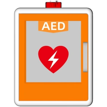 Sienas AED defibrilatora glabāšanas skapis, sirds