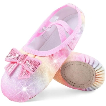 DANSHOW Baleta apavi meitenēm Split Sole Glitter F