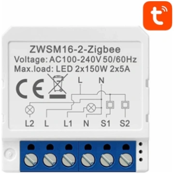 Smart Switch Module ZigBee Avatto ZWSM16-W2 TUYA Z