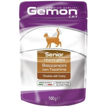 Gemon Wet Cat Pouches mitrā barība vecākiem kaķiem