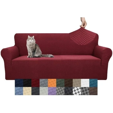 YEMYHOM Jacquard Couch Cover, High Stretch Sofa Co