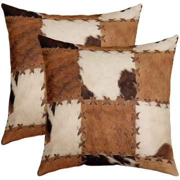 Govju ādas ādas Patchwork Govs drukāšana Throw spi