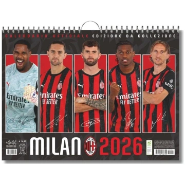 AC Milan sienas kalendārs 2026 Kolekcionāra dekora