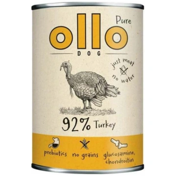 Gardums suņiem Ollo Pure, tītara gaļa, 0.85 kg