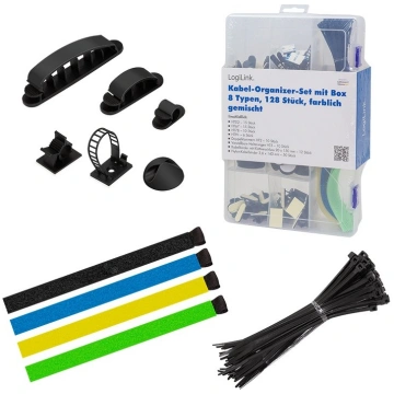 Cable organizer set in box, 8 items