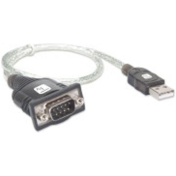 Techly USB-A RS-232 USB kabelis 0.45 m caurspīdīgs