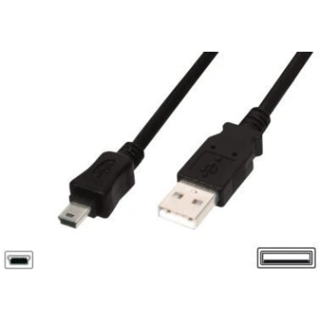 Assmann USB A /miniUSB B M/M 1 m black basic ( AK 