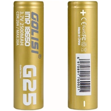 G25 Batteria 18650 Golisi 2500mAh 20A