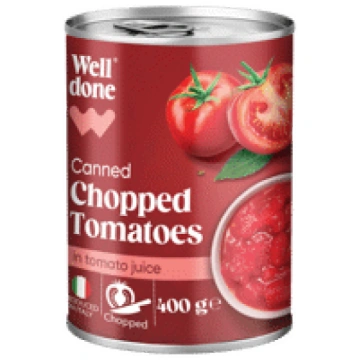 Konservēti tomāti WELL DONE sasmalcināti 400g