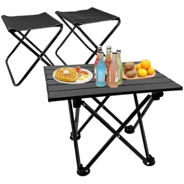 Folding Camping Table with Chairs Lightweight Picn