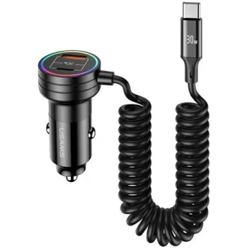 USAMS C33 CC167CC01 car charger | 60W | USB-C, USB
