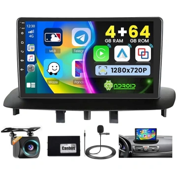 Hikity 4G+64G Auto Radio Android priekš Renault Me