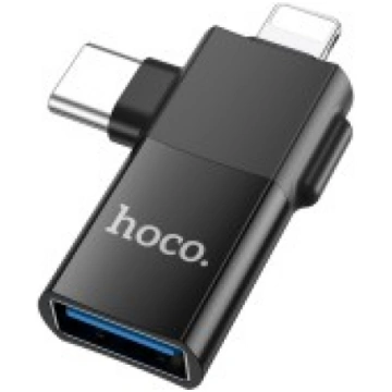 Hoco 2in1 OTG Type-C (male) / Lightning (male) to 