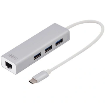 Digitus | USB Type-C 3-Port Hub + Gigabit Ethernet