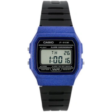 Pulkstenis - CASIO - 2FUZF-91WM-2A - Melns - Kvarc