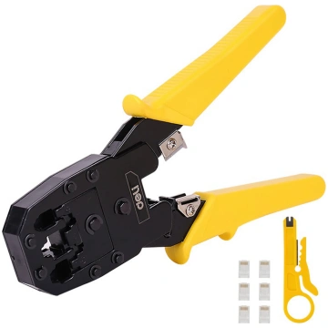 ETHERNET CRIMPER 4|6|8P RJ45|RJ14|RJ12|RJ9 DELI TO