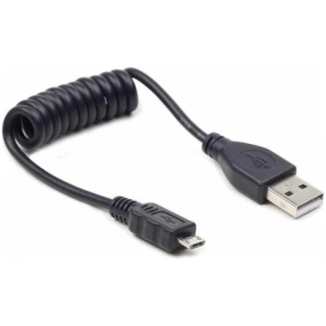 Gembird micro USB cable 2.0 coiled cable 0.6m CC-M