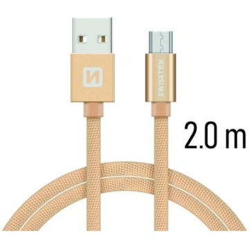 Swissten Textile Quick Charge Universal Micro USB 
