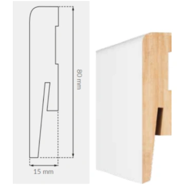 Arbiton krāsojamā MDF grīdlīste MP0801