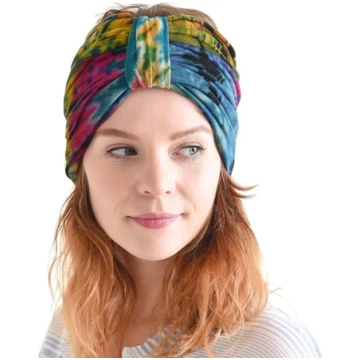 CHARM Tie Dye Galvas lente Hipiju modes elastīga g