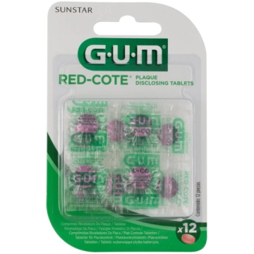 GUM Red-Cote aplikuma tabletes, 12 gab. Baltizobi.